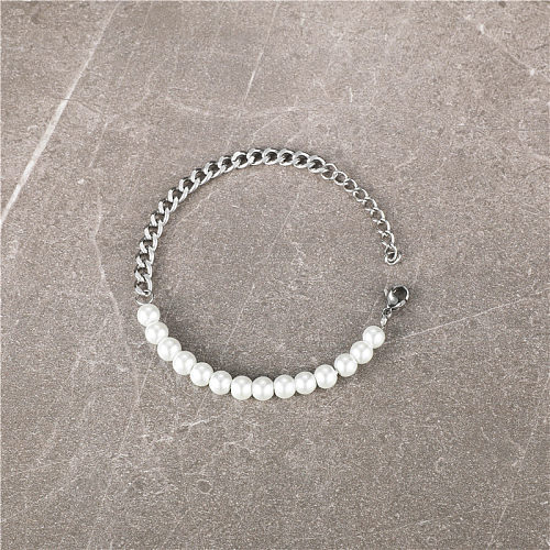 Wholesale Simple Style Solid Color Stainless Steel Bracelets