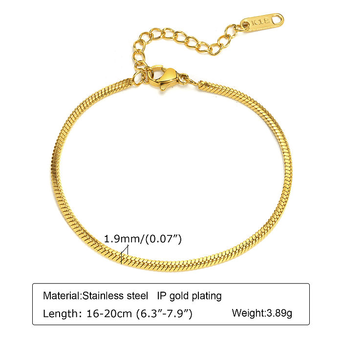 Großhandel mit eleganten, geometrischen Armbändern aus Edelstahl mit 18-Karat-Vergoldung