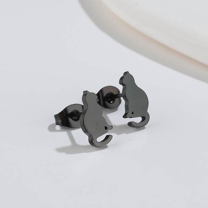 Fashion Animal Stainless Steel Ear Studs 1 Pair