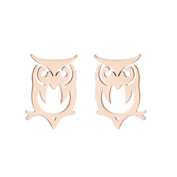 Damen-Ohrringe im schlichten Tier-Stil aus Edelstahl ohne eingelegte Ohrstecker aus Edelstahl