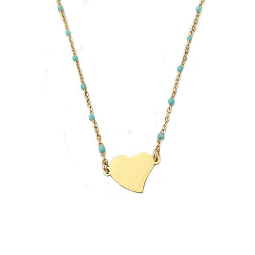 Simple Style Heart Shape Titanium Steel Plating Gold Plated Bracelets
