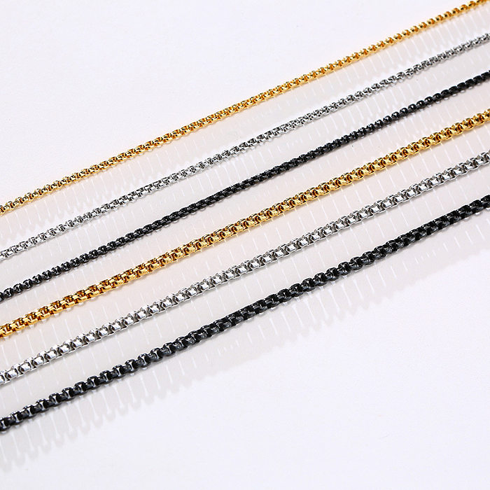 Collier géométrique en acier inoxydable de style moderne plaqué colliers en acier inoxydable