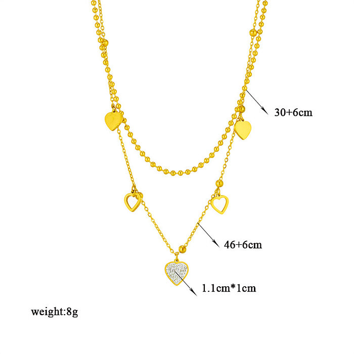 IG Style Basic Star Moon Bow Knot Stainless Steel Enamel Plating Rhinestones Pendant Necklace