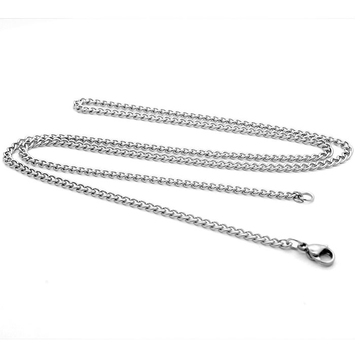 Fashion Solid Color Stainless Steel Necklace 1 Piece