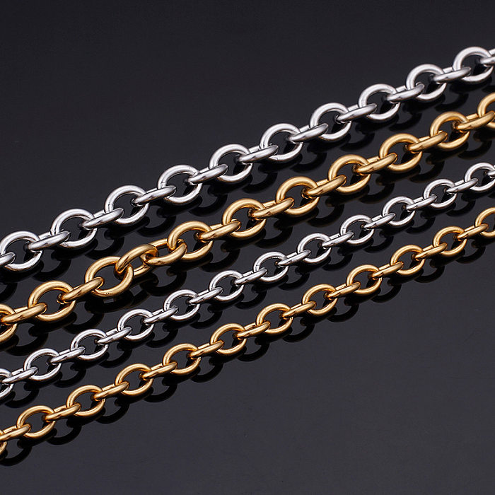 الرجعية O-سلسلة الفولاذ المقاوم للصدأ الترقوة قلادة المجوهرات بالجملة