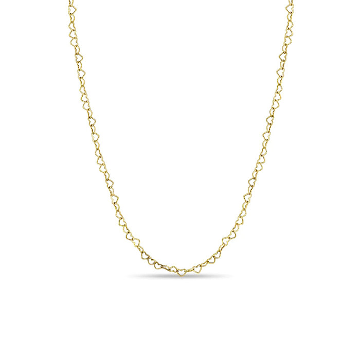 Modern Style Simple Style Solid Color Stainless Steel  Plating Three-dimensional 18K Gold Plated Necklace