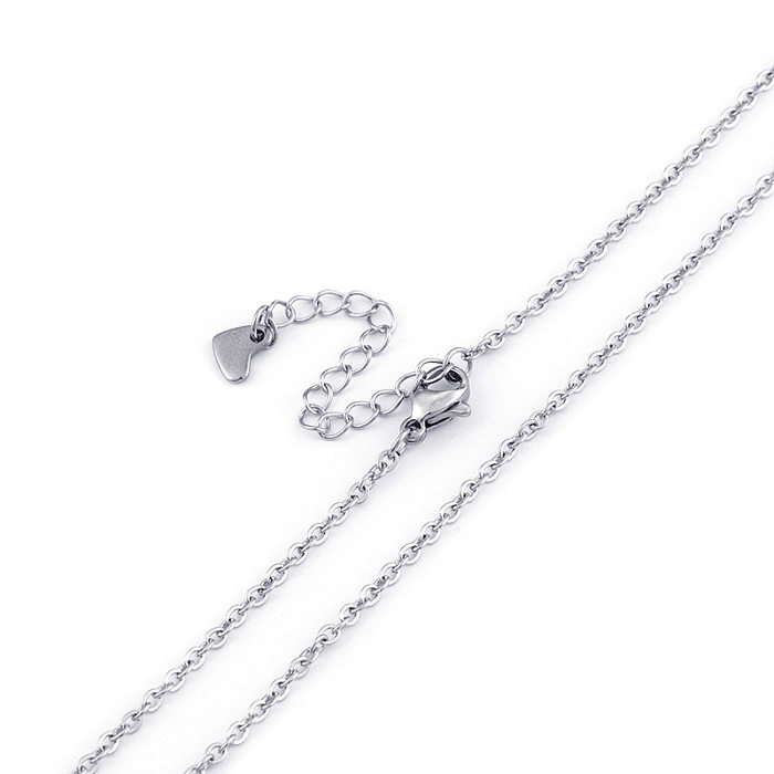 Fashion Stainless Steel  Welded O-chain Stainless Steel  Heart Necklace Wholesale jewelry