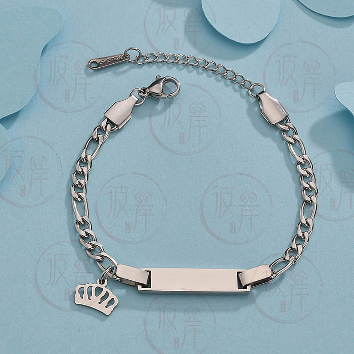 1 Piece Simple Style Geometric Stainless Steel Plating Bracelets