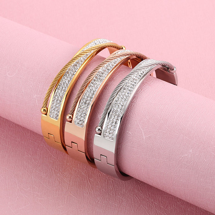 Neues Art-Armband-Großverkauf-voller Diamant-Edelstahl-Armband