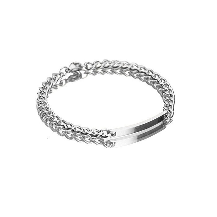 Fashion Geometric Titanium Steel Plating Bracelets