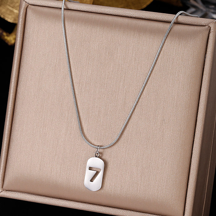 Elegant Simple Style Leaf Four Leaf Clover Insect Stainless Steel  Plating Inlay Zircon Pendant Necklace