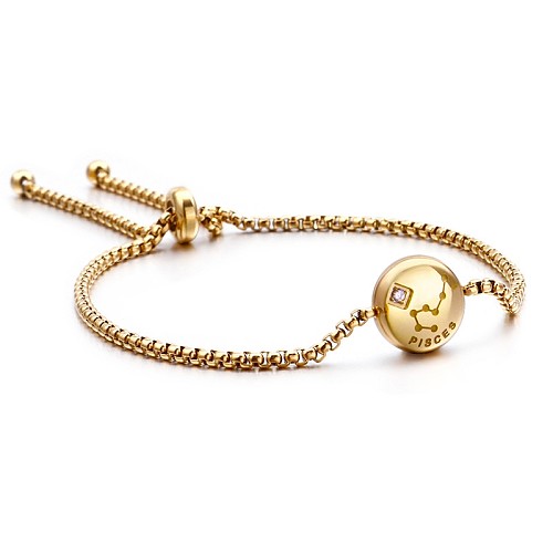 Stainless Steel Constellation Korean Style Adjustable Bracelet Jewelry Wholesale jewelry