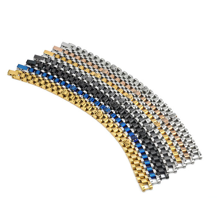 Bracelets décontractés en acier inoxydable de couleur unie