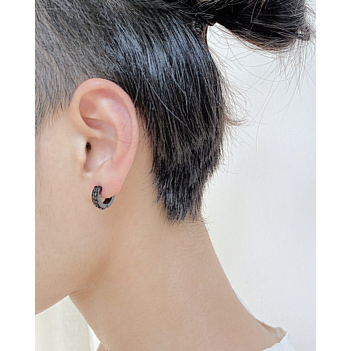Boucles d'oreilles géométriques en acier inoxydable, chaîne, boucles d'oreilles en acier inoxydable