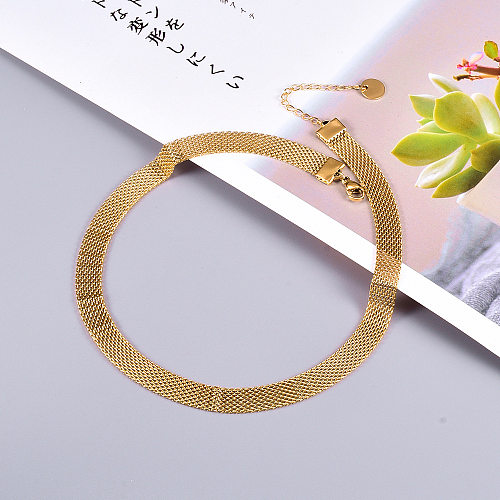 jewelry Retro Watch Belt Shape Chain Stainless Steel Necklace Wholesale Jewelry