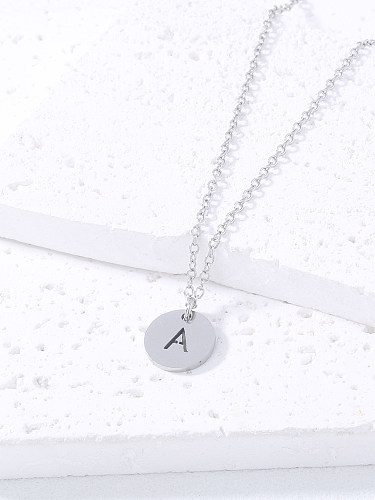 Casual Elegant Letter Stainless Steel  Pendant Necklace