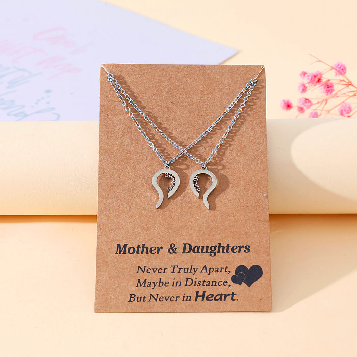 Sweet Simple Style Letter Stainless Steel  Pendant Necklace