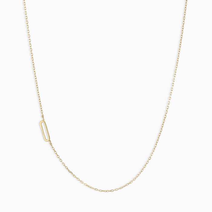 Casual Vacation Simple Style Letter Stainless Steel  Plating 14K Gold Plated Pendant Necklace