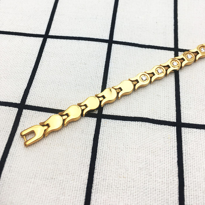 Original Design Solid Color Titanium Steel Gold Plated Bracelets In Bulk