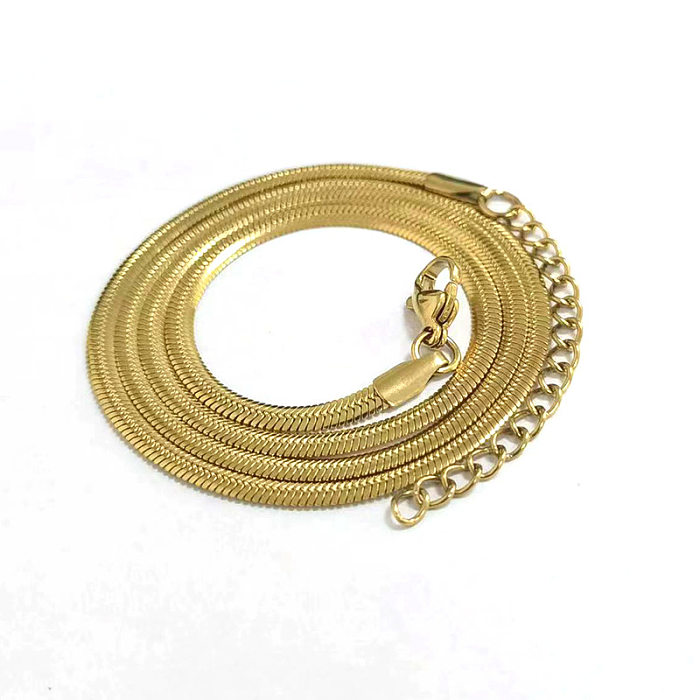 Hip-Hop Solid Color Stainless Steel  Polishing Necklace