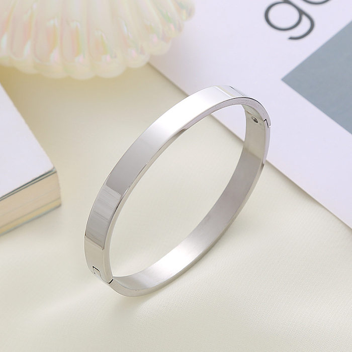 Wholesale Basic Solid Color Stainless Steel Bangle