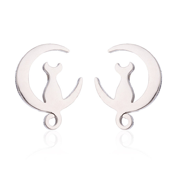 Simple Style Geometric Stainless Steel  Earrings Plating No Inlaid Stainless Steel  Earrings