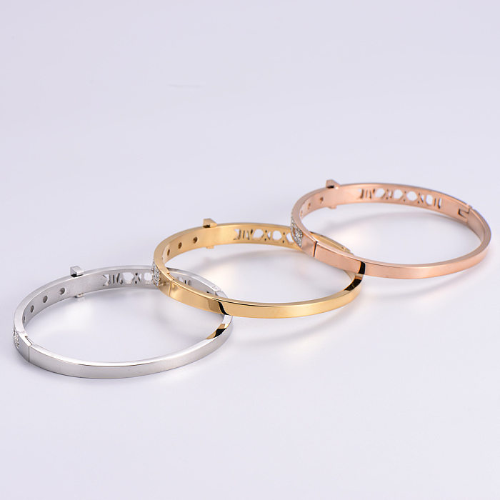 Fashion Women's Bracelet Hollow Diamond Strap Stainless Steel Bracelet