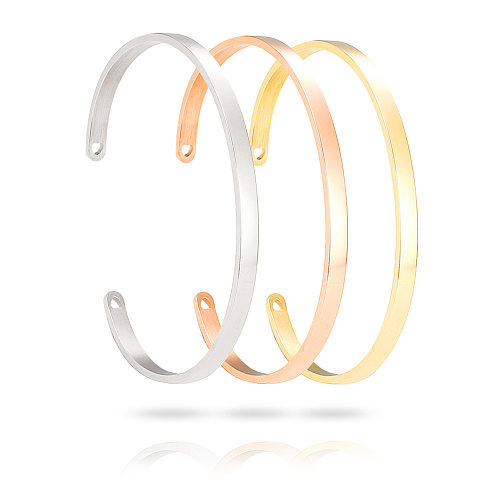 Fashion Geometric Stainless Steel Bangle Stainless Steel Bracelets