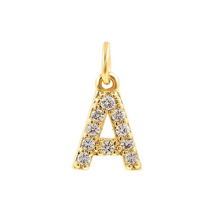 Bohemian Letter Stainless Steel  Plating 18K Gold Plated Necklace