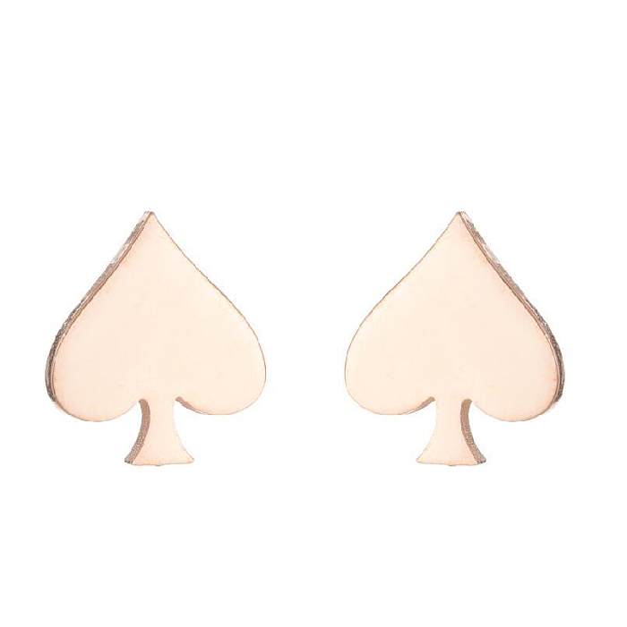 1 Pair Fashion Gesture Heart Shape Stainless Steel Ear Studs