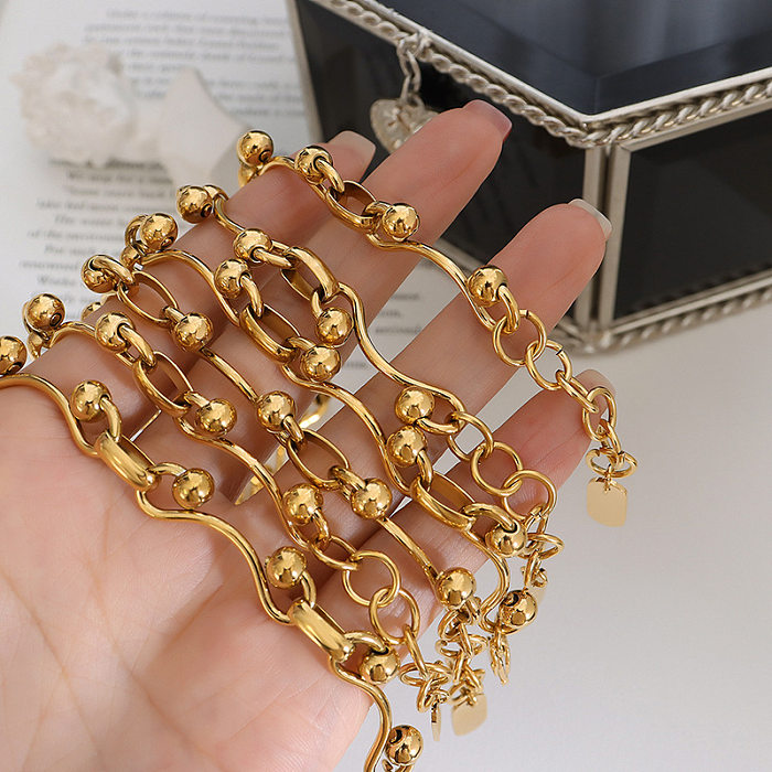 Einfache geometrische Edelstahl-Anhänger-Halskette. Halsketten aus Edelstahl