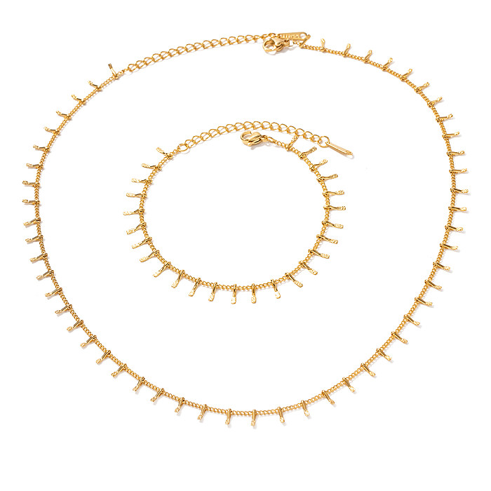 INS Style Stainless Steel  Plating 18K Gold Plated Necklace