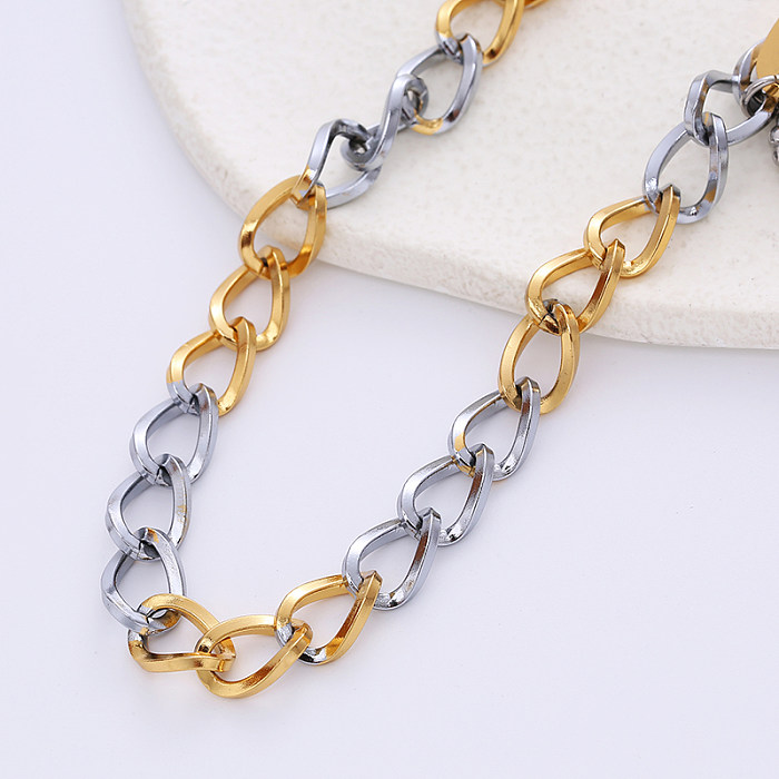 Fashion Heart Shape Stainless Steel Patchwork Bracelets
