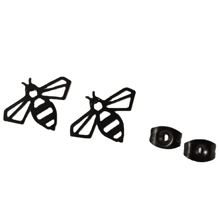 1 Pair Simple Style Bee Plating Stainless Steel  Ear Studs