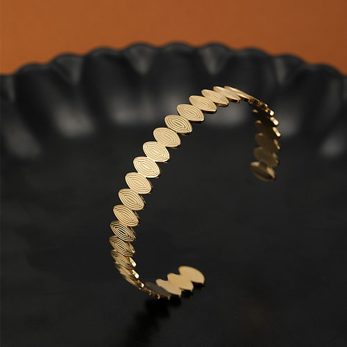 Bracelets en acier inoxydable de placage de bracelet en acier inoxydable de forme de C de mode