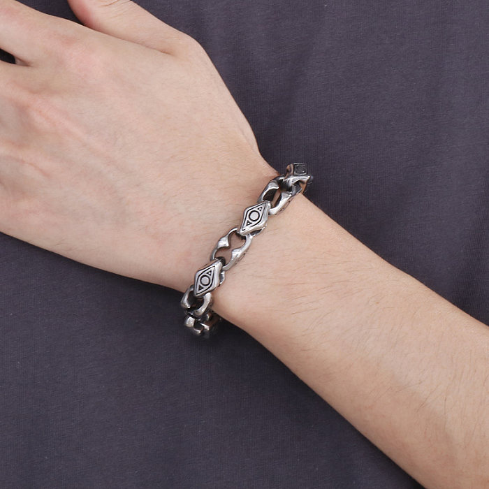 Fashion Geometric Stainless Steel Patchwork Bracelets 1 Piece