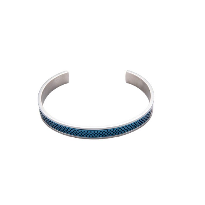 Simple Style Classic Style C Shape Stainless Steel Cuff Bracelets