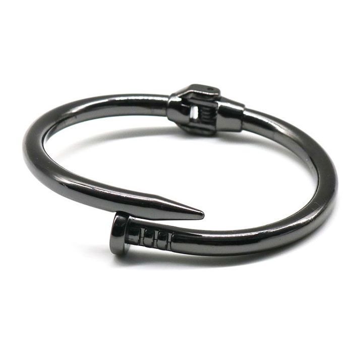 Bracelet tendance en acier titane de couleur unie, 1 pièce