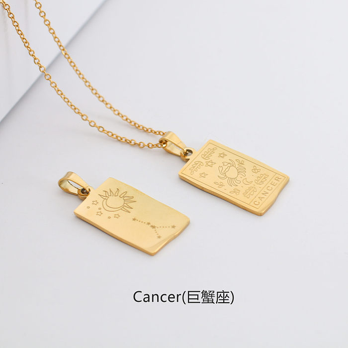 Fashion Constellation Stainless Steel Plating Necklace