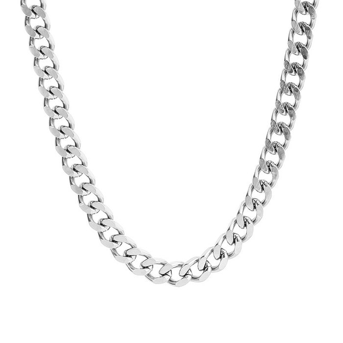 Mode einfache dicke weibliche kurze Schlüsselbeinkette Edelstahl Halskette