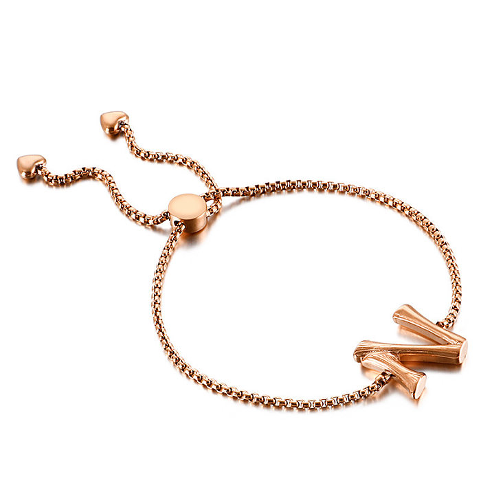 Stainless Steel English Letter Retro Adjustable Bracelet Wholesale Jewelry jewelry