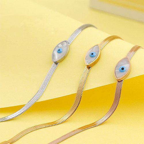 Fashion Devil's Eye Armbänder mit Titanstahlbeschichtung, 1 Stück