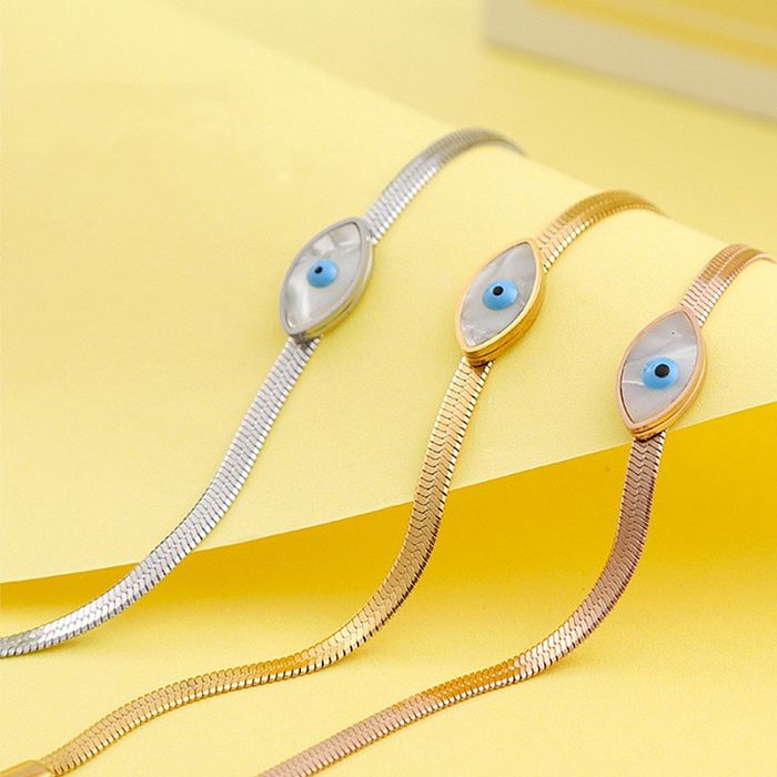 Fashion Devil's Eye Armbänder mit Titanstahlbeschichtung, 1 Stück