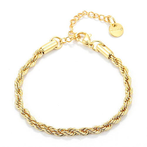 bijoux en gros bijoux simple chaîne torsadée bracelet en acier inoxydable