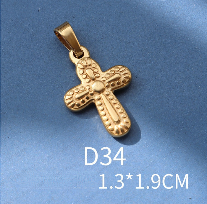 Mode-Kreuz-Edelstahl-Anhänger-Halskette mit Überzug aus Edelstahl-Halsketten