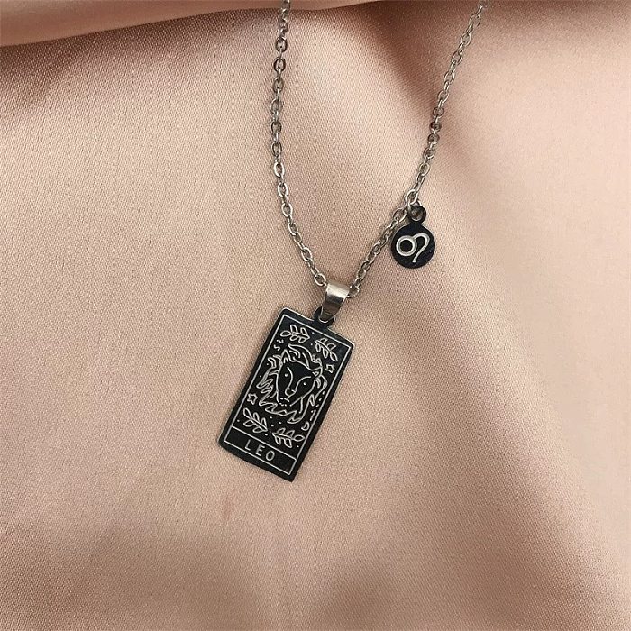 Fashion Constellation Stainless Steel  Stainless Steel Plating Pendant Necklace 1 Piece
