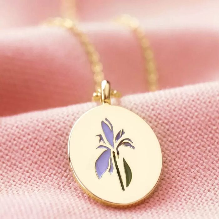 1 Piece Simple Style Rose Flower Chrysanthemum Stainless Steel Plating Pendant Necklace
