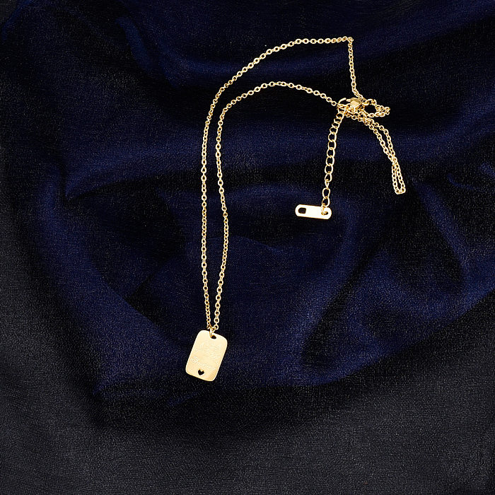 Collier pendentif en acier inoxydable en forme de coeur d'ange de Style IG en vrac