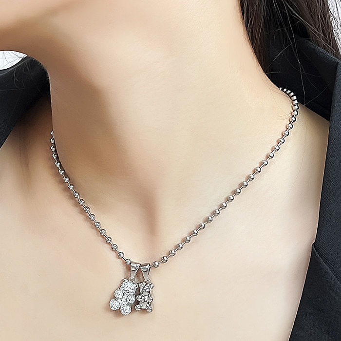 Streetwear Geometric Stainless Steel  Plating Layered Necklaces