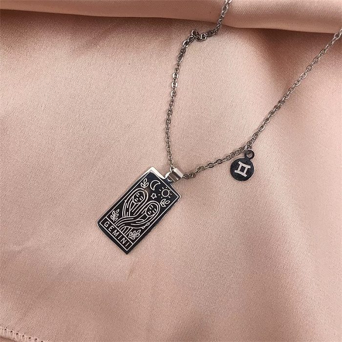 Fashion Constellation Stainless Steel  Stainless Steel Plating Pendant Necklace 1 Piece